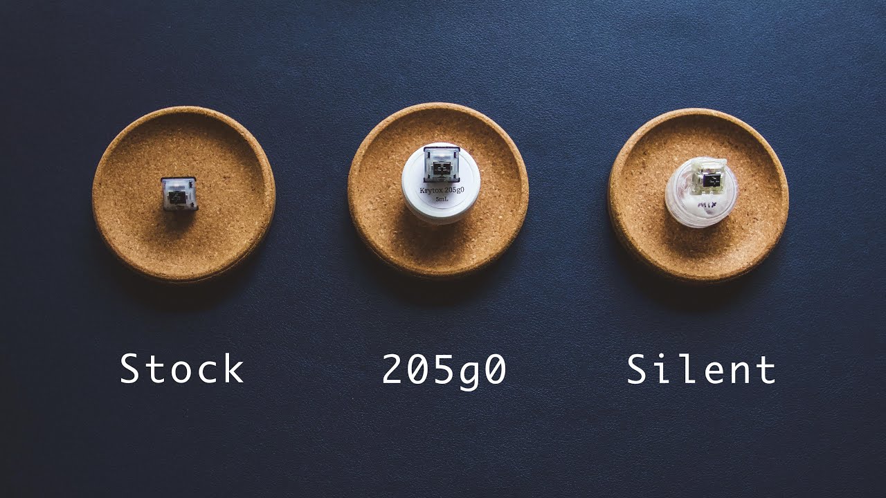 Stock vs Lubed vs Silent Gateron Black Switches Sound Comparison