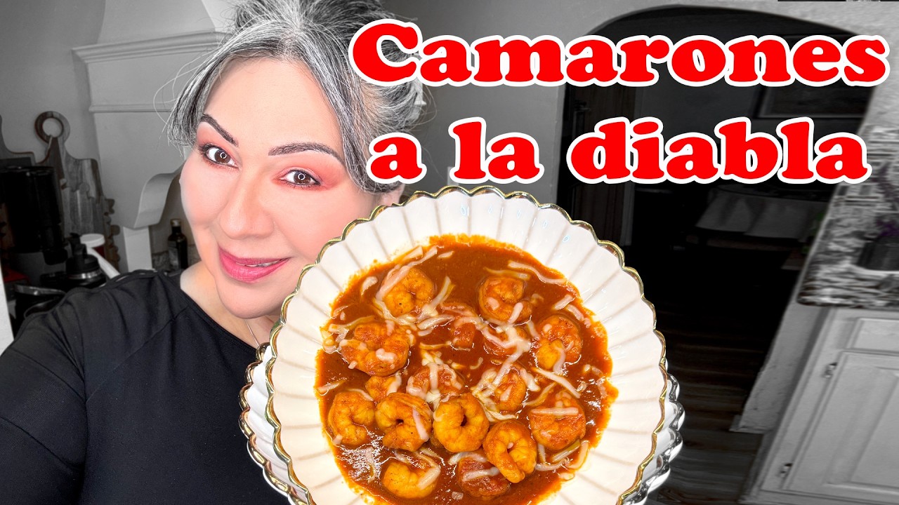 Camarones a la diabla con salsa casera que quedaron para chupase los dedos