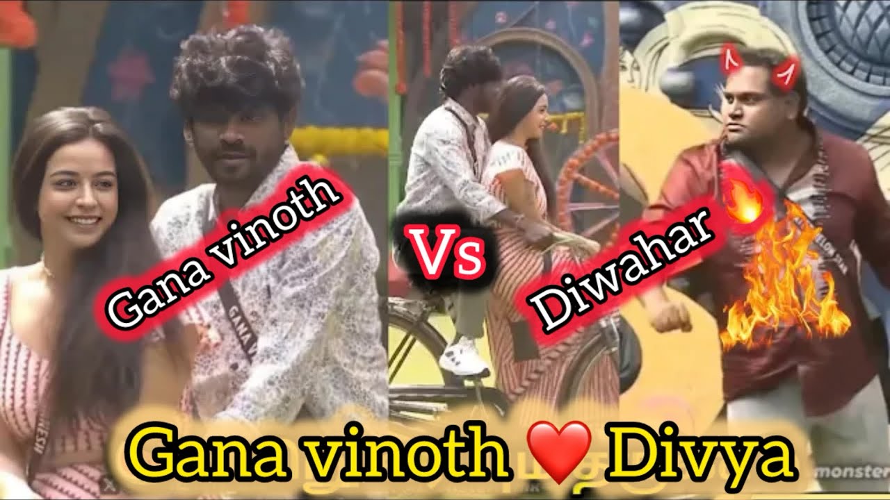 Gana vinoth vs diwahar divya fun 😂 big boss tamil