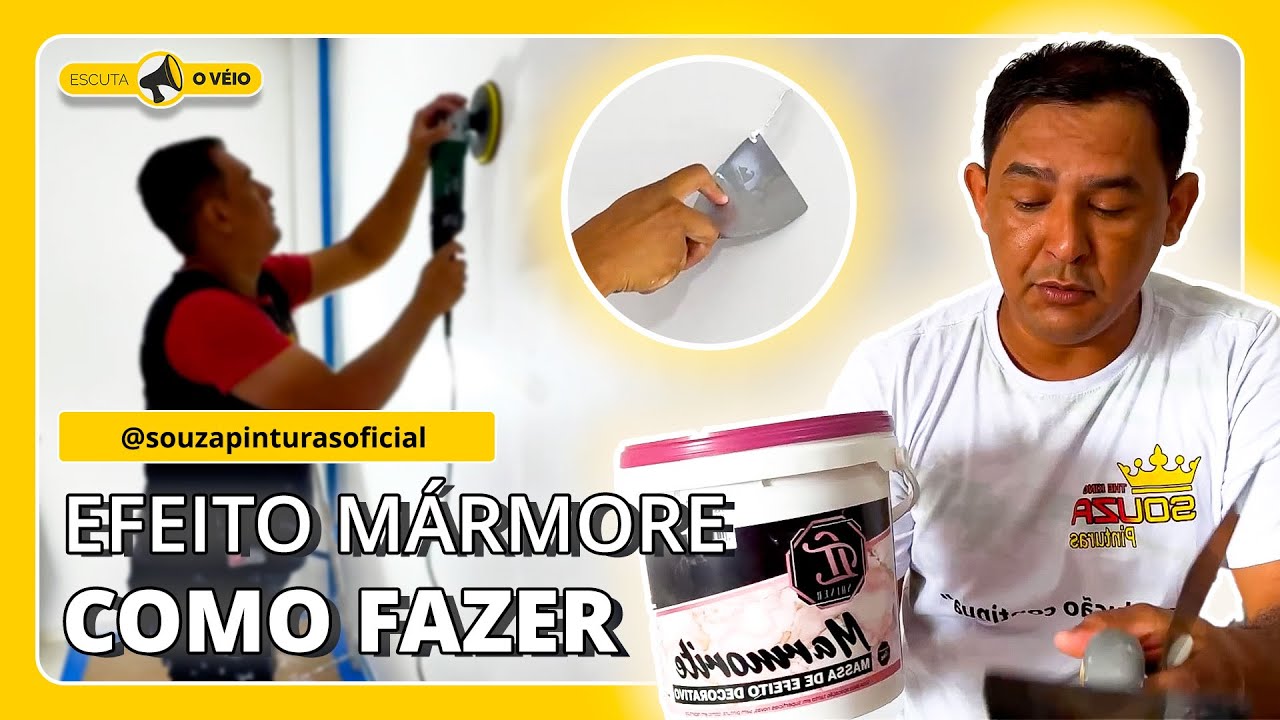 COMO FAZER EFEITO MÁRMORE NA PAREDE! Fácil e Prático | LT Shiner