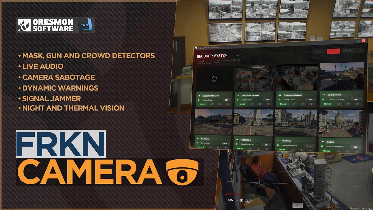 Fivem CCTV Camera &ndash; Listen to Players Live! (Alarm , Jammer , Camera Mode)