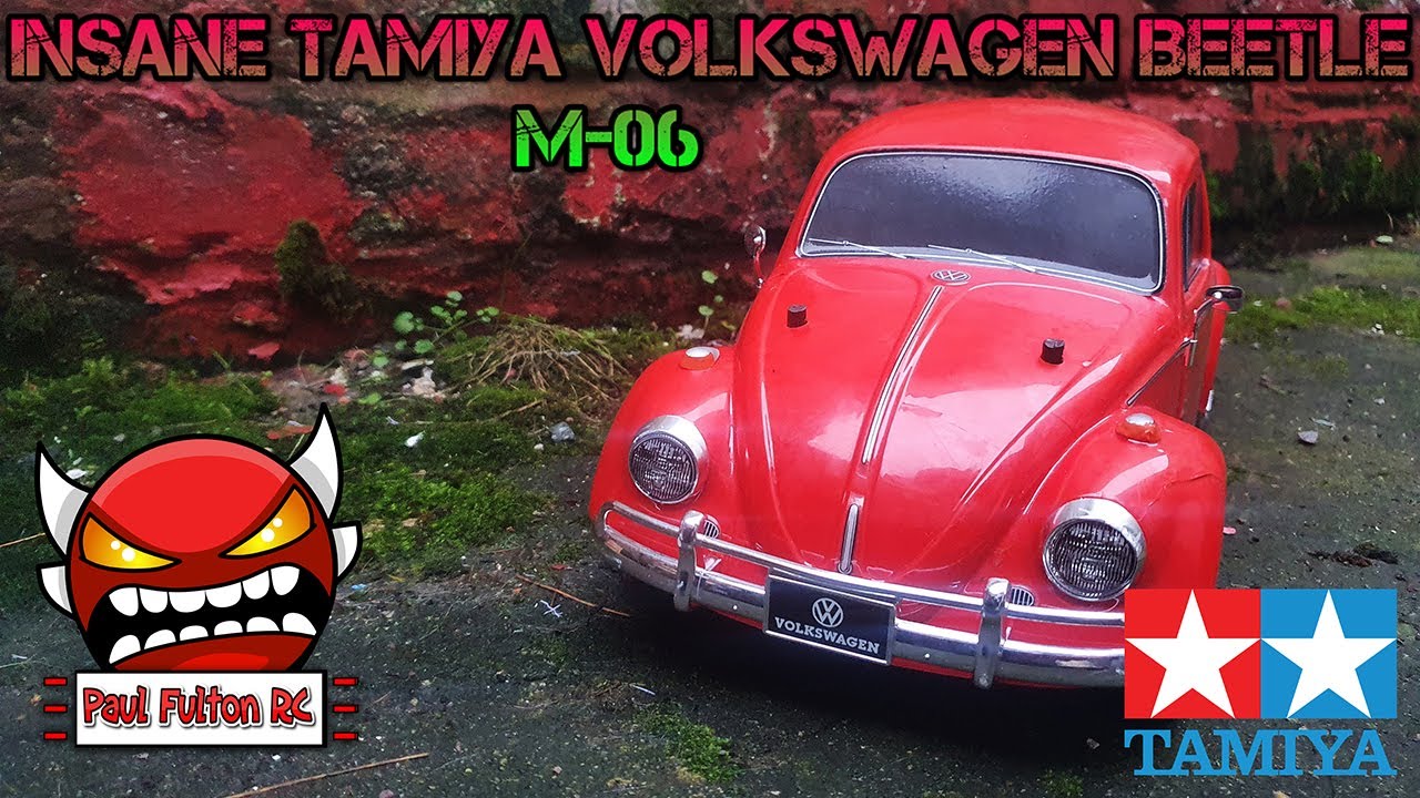 Tamiya Volkswagen Beetle M-06 First Run, Running Max10 ESC, 4000kv motor running 2s lipo.