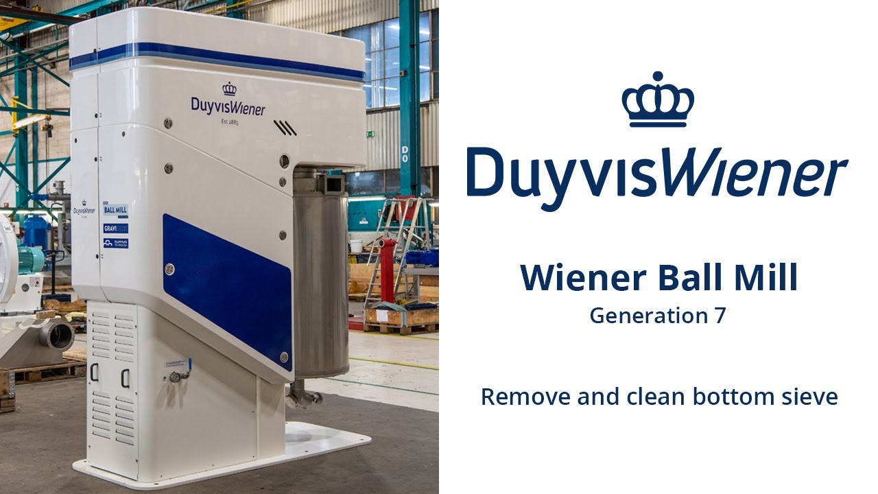 Wiener Ball Mill Generation 7. Remove and clean bottom sieve