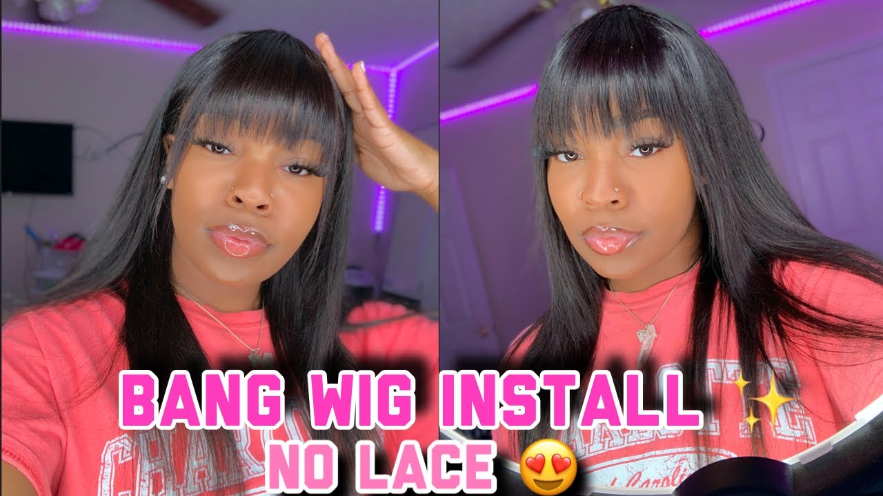 BANG WIG INSTALL NO LACE 😍 Beginner Friendly 💕 ft. Jaja Hair on Amazon