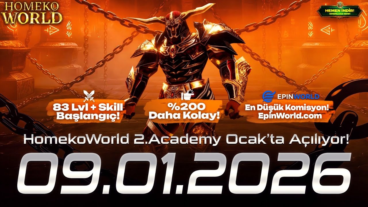 HomekoWorld %200 Daha Kolay 2.Academy 09 Ocak'ta! | Full PUS Hediye! | 500K GB Alımı! | #hkw #ko
