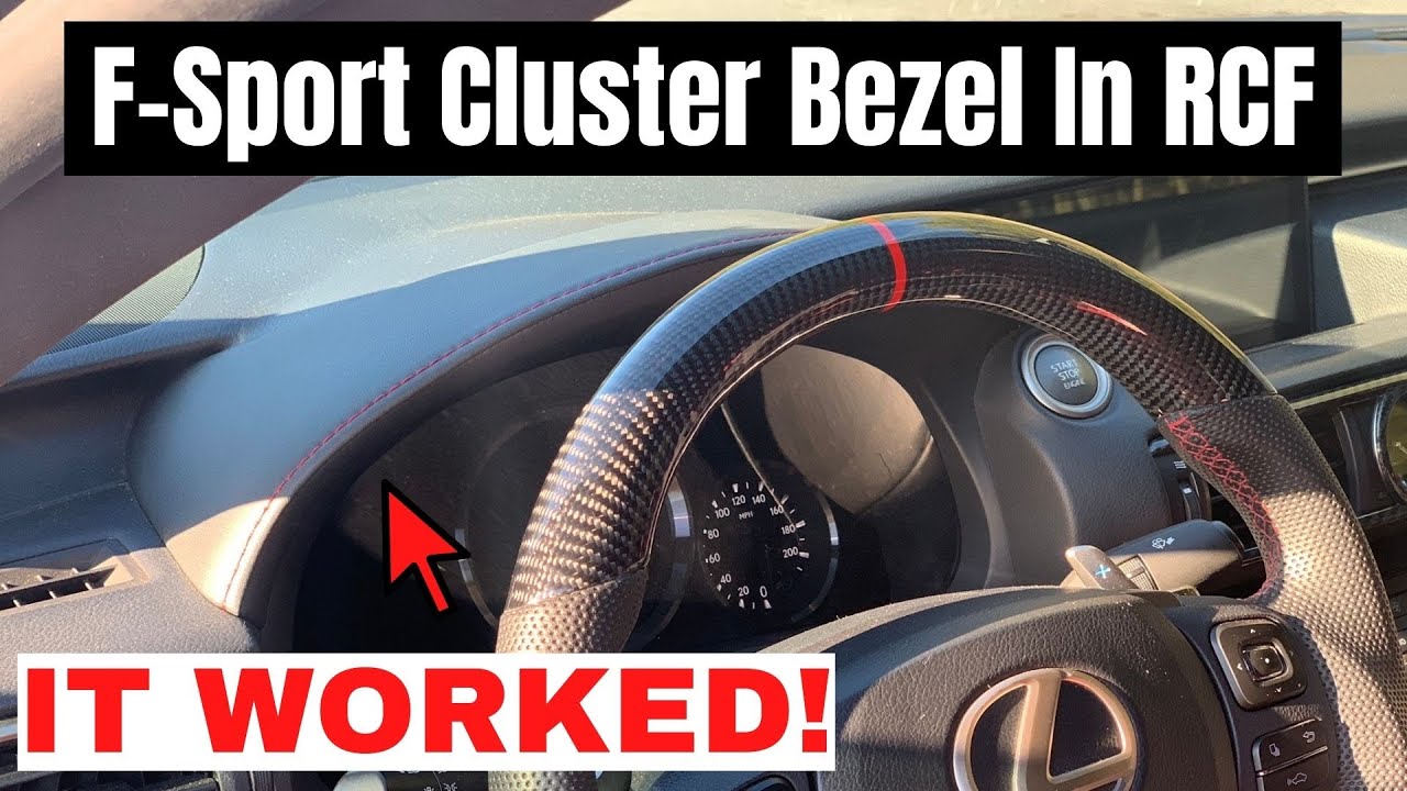 Fitting Lexus RC350 F Sport Red Stitch Instrument Cluster Bezel Into RCF Guide