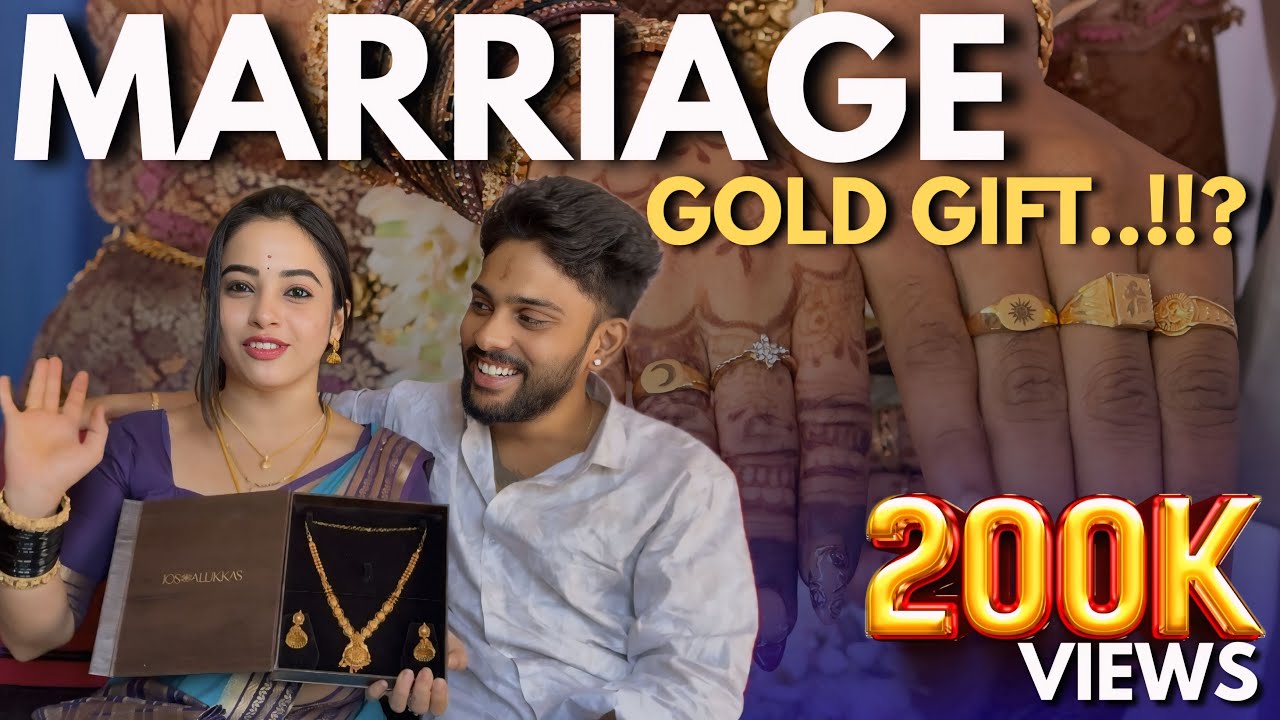 MARRIAGE GOLD GIFT OPENING..🎁💍||KANNADA|| @sannumunnu  #cutepair #sannumunnu #marriage #goldgifts 