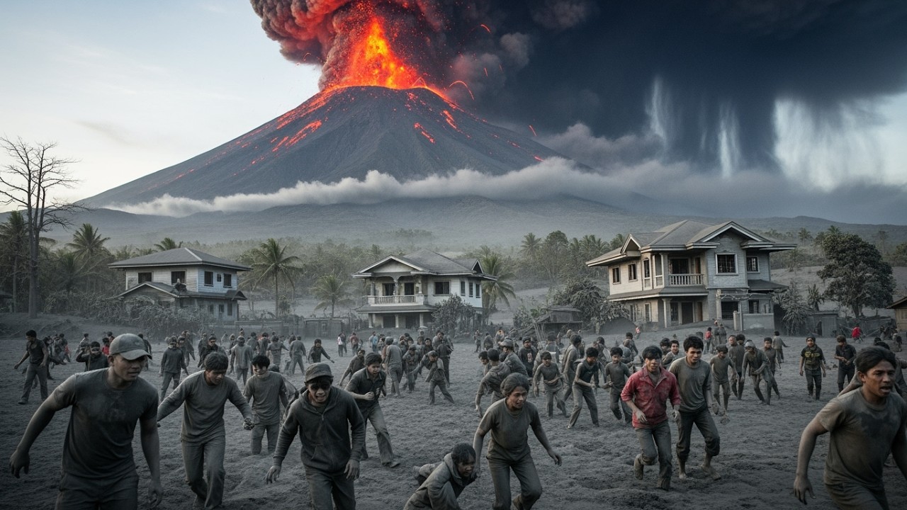 Chaos in Philippines Today! Pyroclastic Ashfall Mount Mayon Swept Away Many Homes in Albay