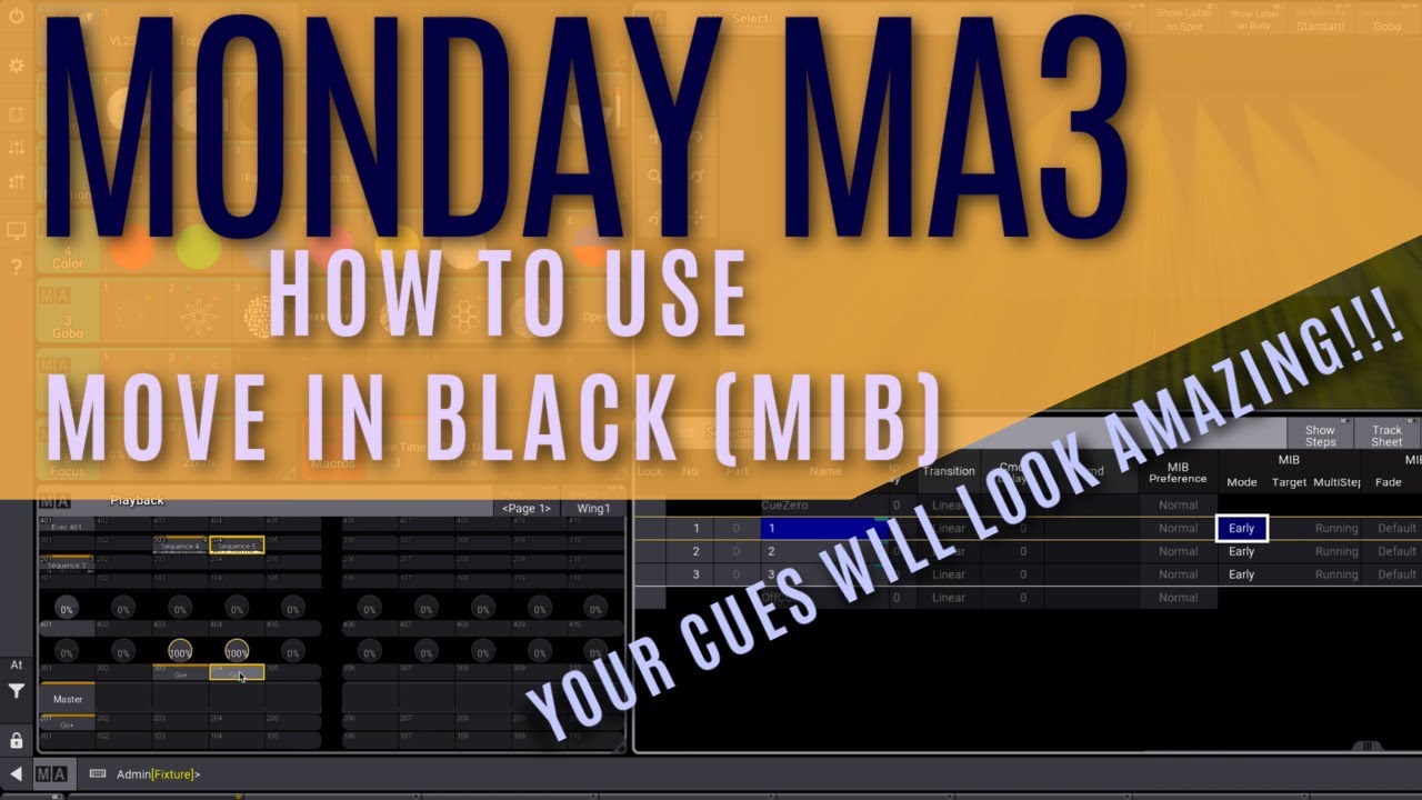 Понедельник MA3: Как использовать сигналы Move In Black (MIB) — Ваше шоу будет выглядеть потрясающе!