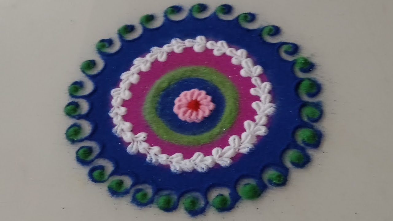 @sarojnishad810🌺🌿 Beautiful 2 Navratri festival rangoli🌸 easy festival rangoli design.🏵️ Sand art.🪷