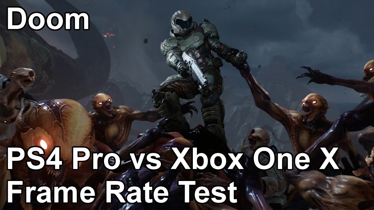 Doom PS4 Pro vs Xbox One X Frame Rate Test