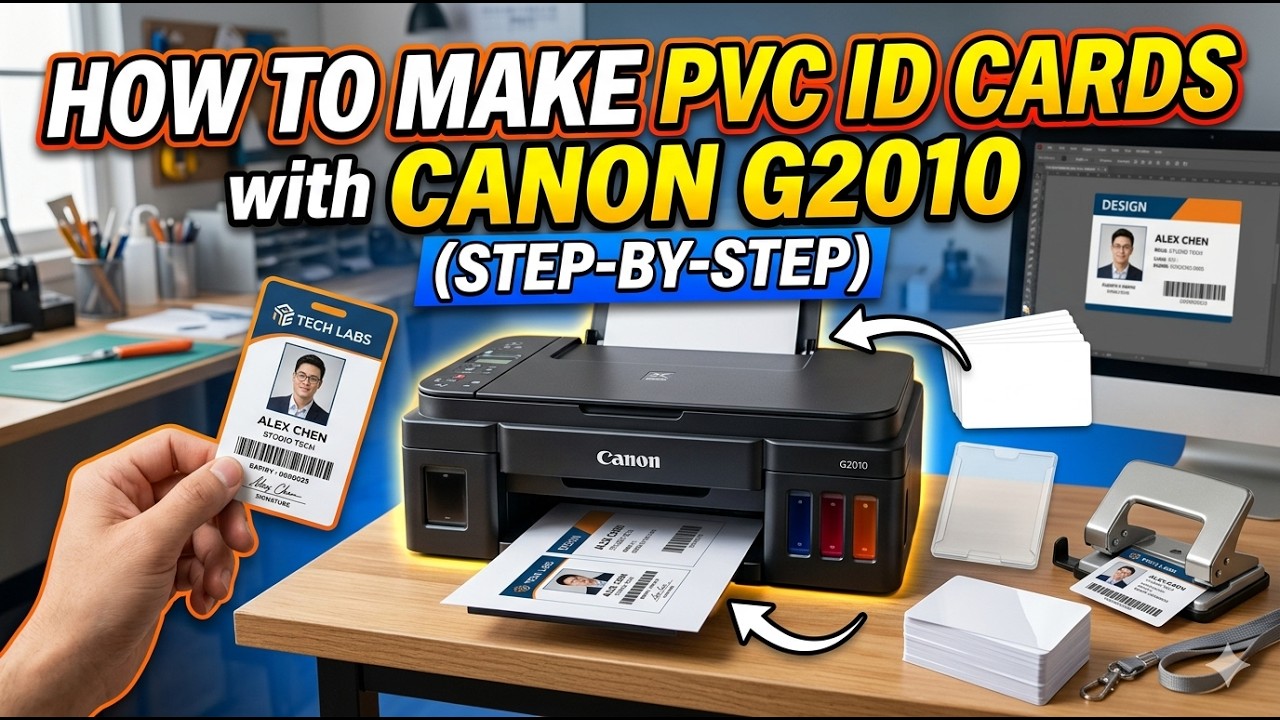 How to Make Pvc Id Card | Pvc id card kaise banaye canon g2010 printer