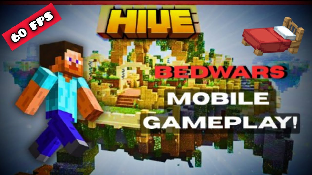 Carrying my noob team in duos lobby of hive bedwars on mobile! 🔥
