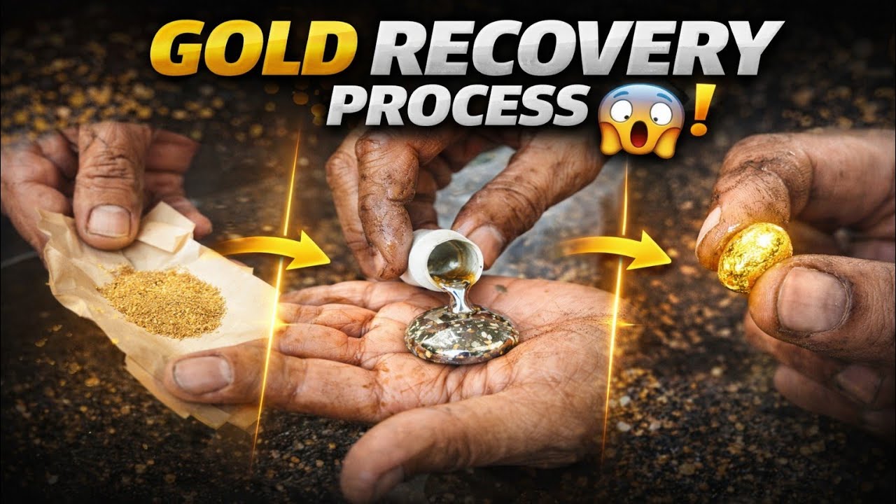 Gold Recovery Process: Mercury Amalgamation Turns Gold Dust Into Pure Gold 😱