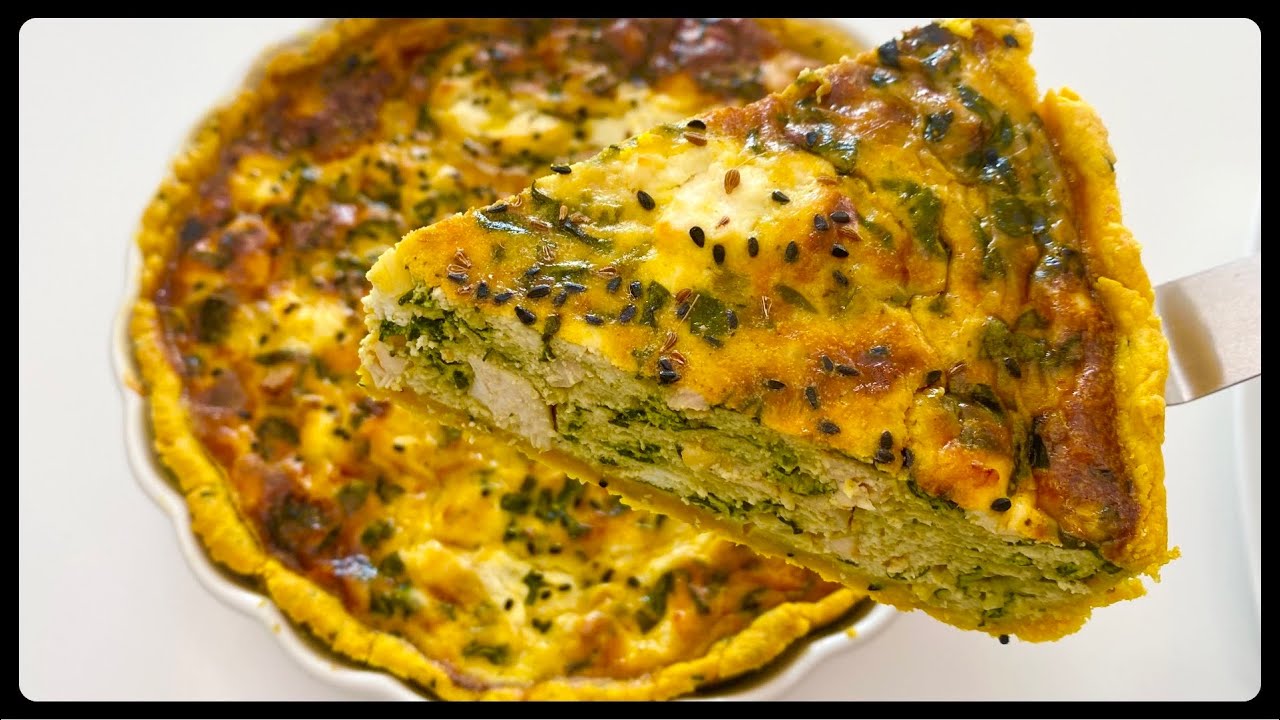 تارت دجاج و سبناخ من ابن ما  تاكل وصفة سريعة و ساهلة. Recette tarte aux poulet et épinards