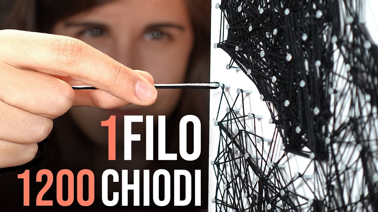 Disegno con 1200 CHIODI e 200 METRI di FILO! Ce la farò? 🐸
