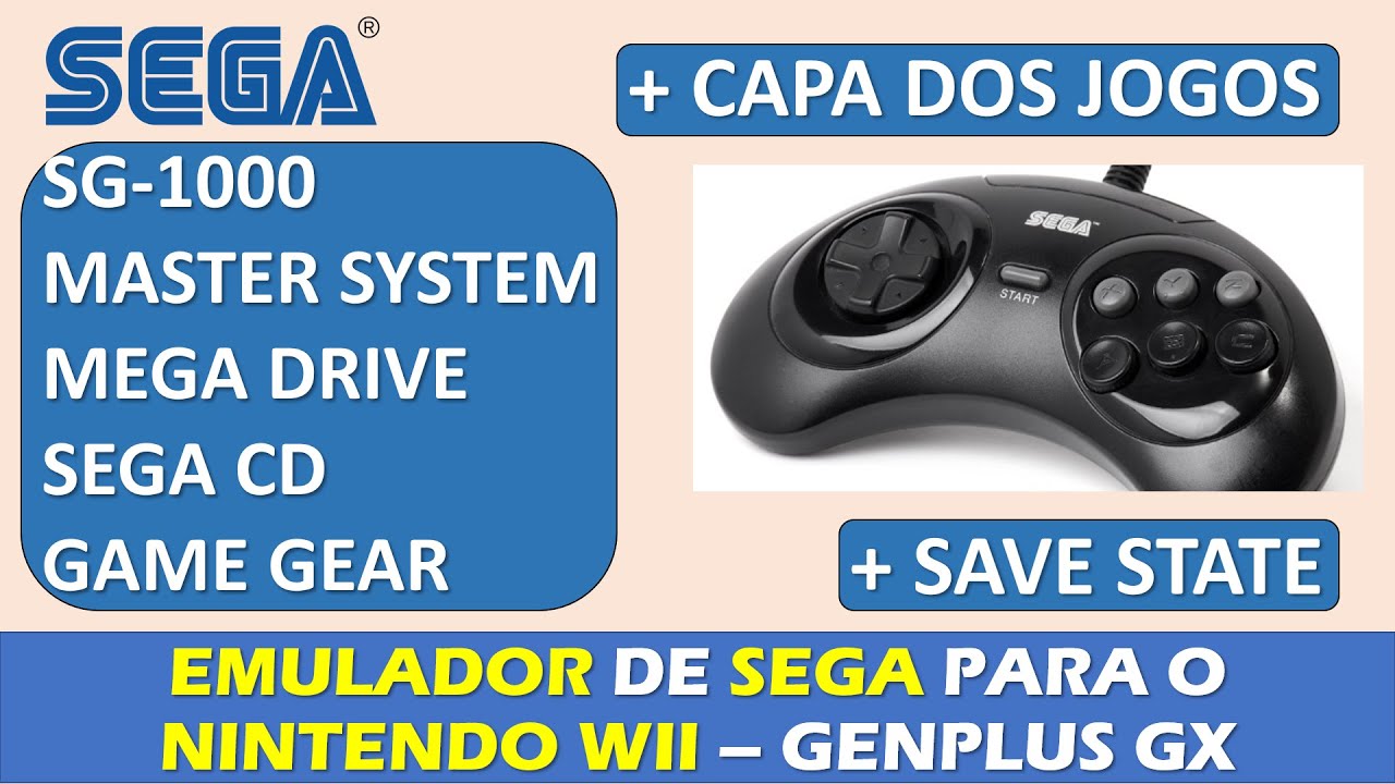 EMULADOR DE MEGA DRIVE, MASTER SYSTEM, SEGA CD, GAME GEAR PARA NINTENDO WII - TUTORIAL COMPLETO