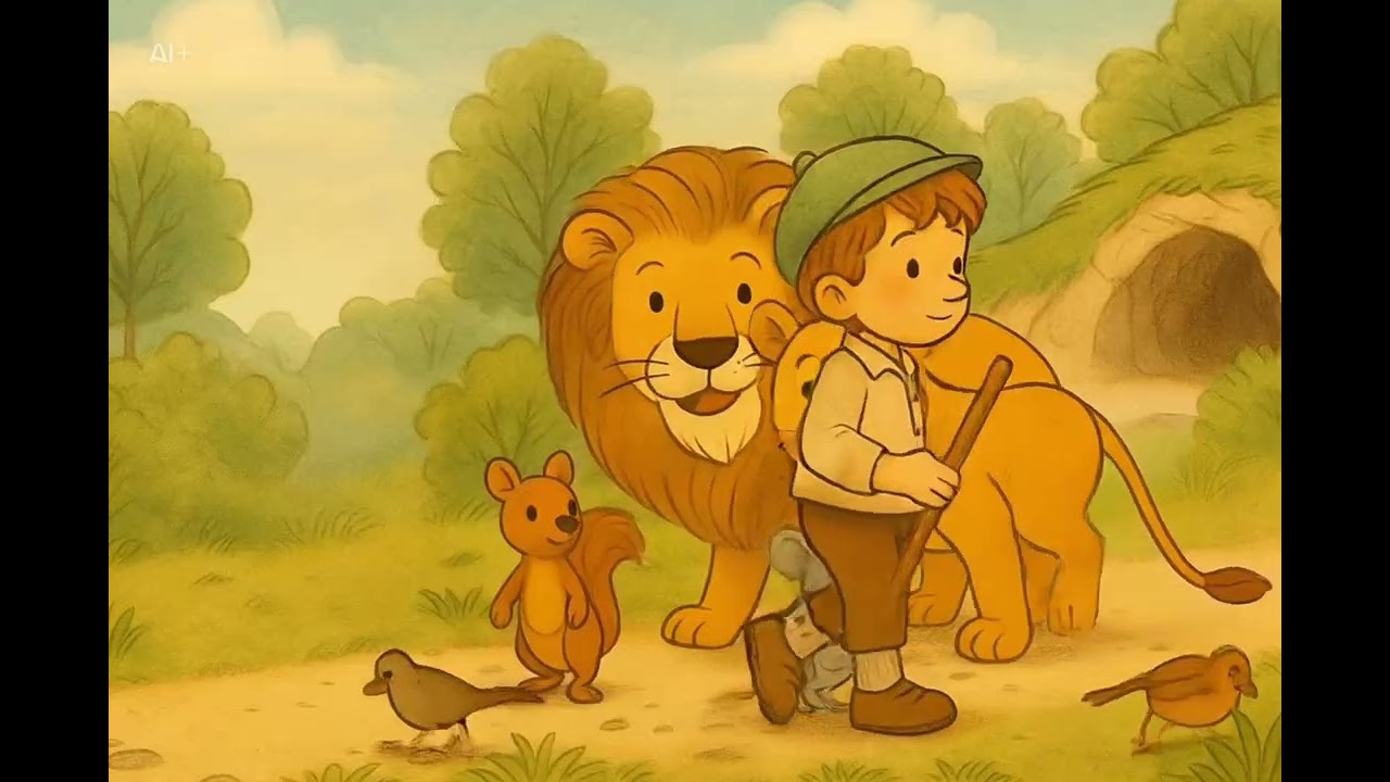 Der fröhliche Löwe - Kindergeschichte