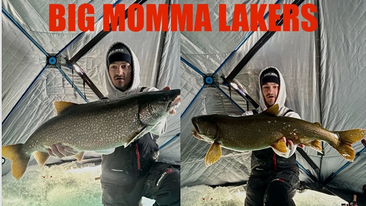 Подледная рыбалка на огромную озерную форель в озере Онтарио!!