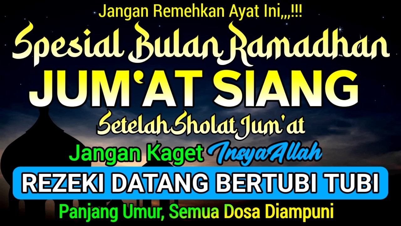 putar dzikir ini ! dzikir mustajab pembuka pintu rezeki, insyaALLAH rezekimu mengalir deras