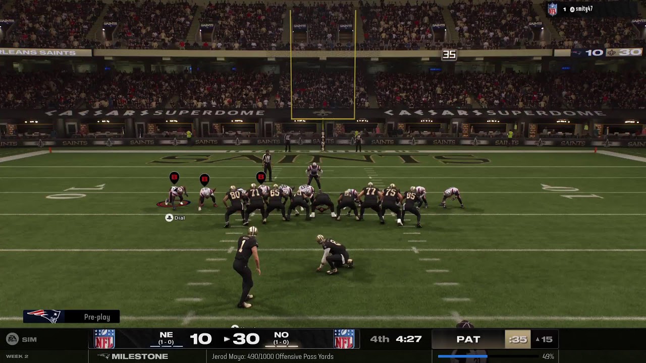 Pats vs saints