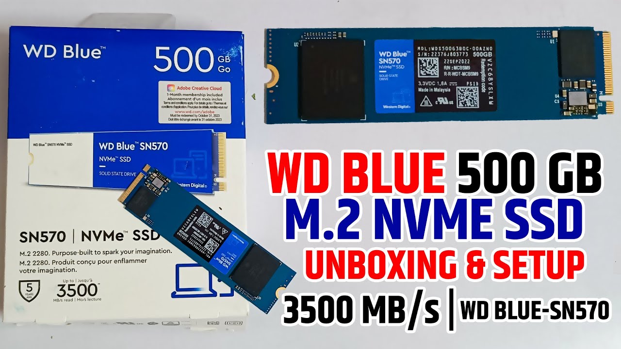 WD Blue 500 GB NVME M.2 SSD 3500 Mb/s | WD Blue-SN570 | Unboxing & Setup | PawanXP