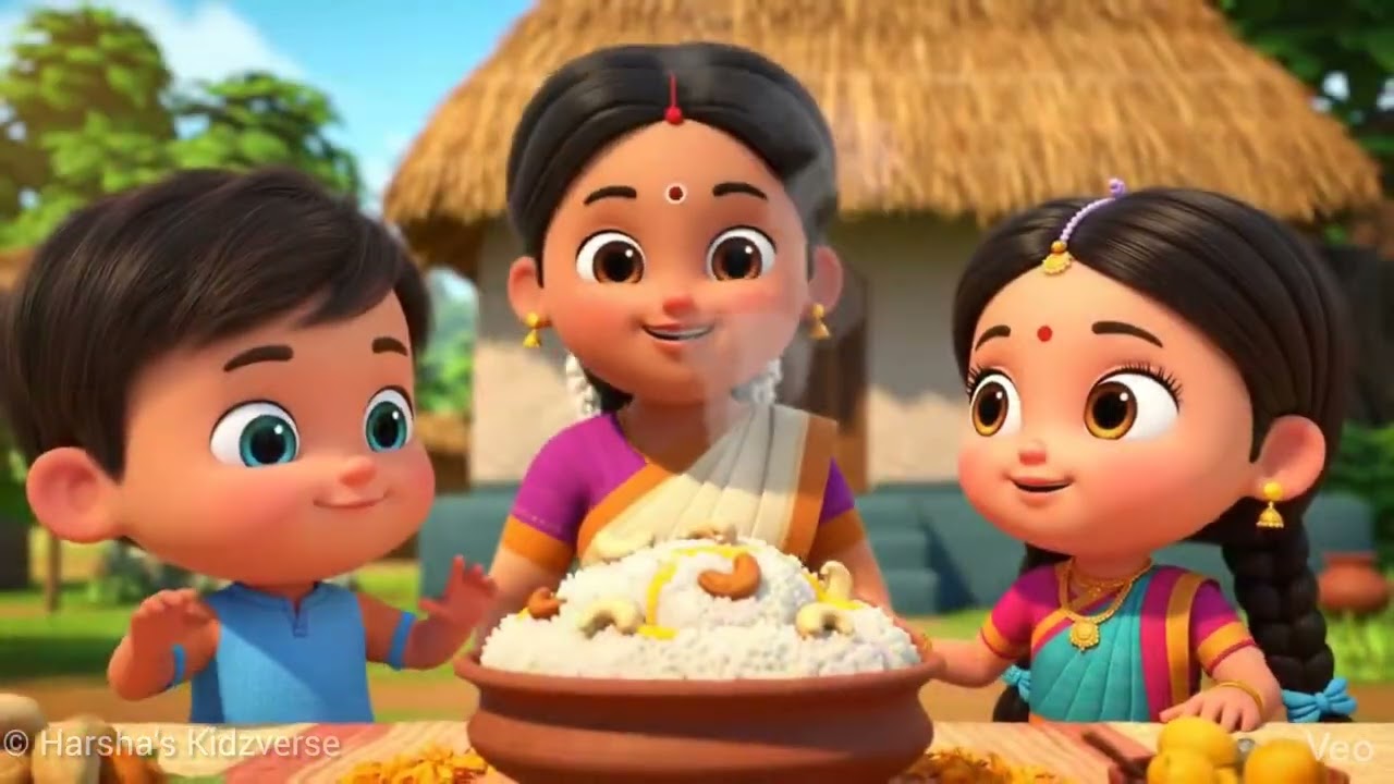 Pongalo Pongal | பொங்கலோ பொங்கல் |Cute Tamil Kids Song | Harsha’s Kidzverse