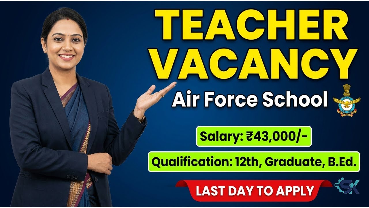 Chennai Teacher Job 2026 📢 | Air Force School Avadi Vacancy | TGT, 12th Pass | Apply Offline ✅