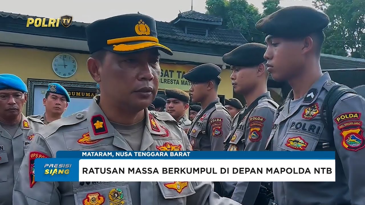 DITSAMAPTA POLDA NTB LAKSANAKAN PENGAMANAN AKSI UNJUK RASA