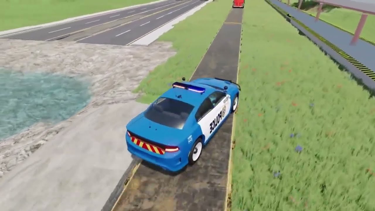 Police cars working hard - games