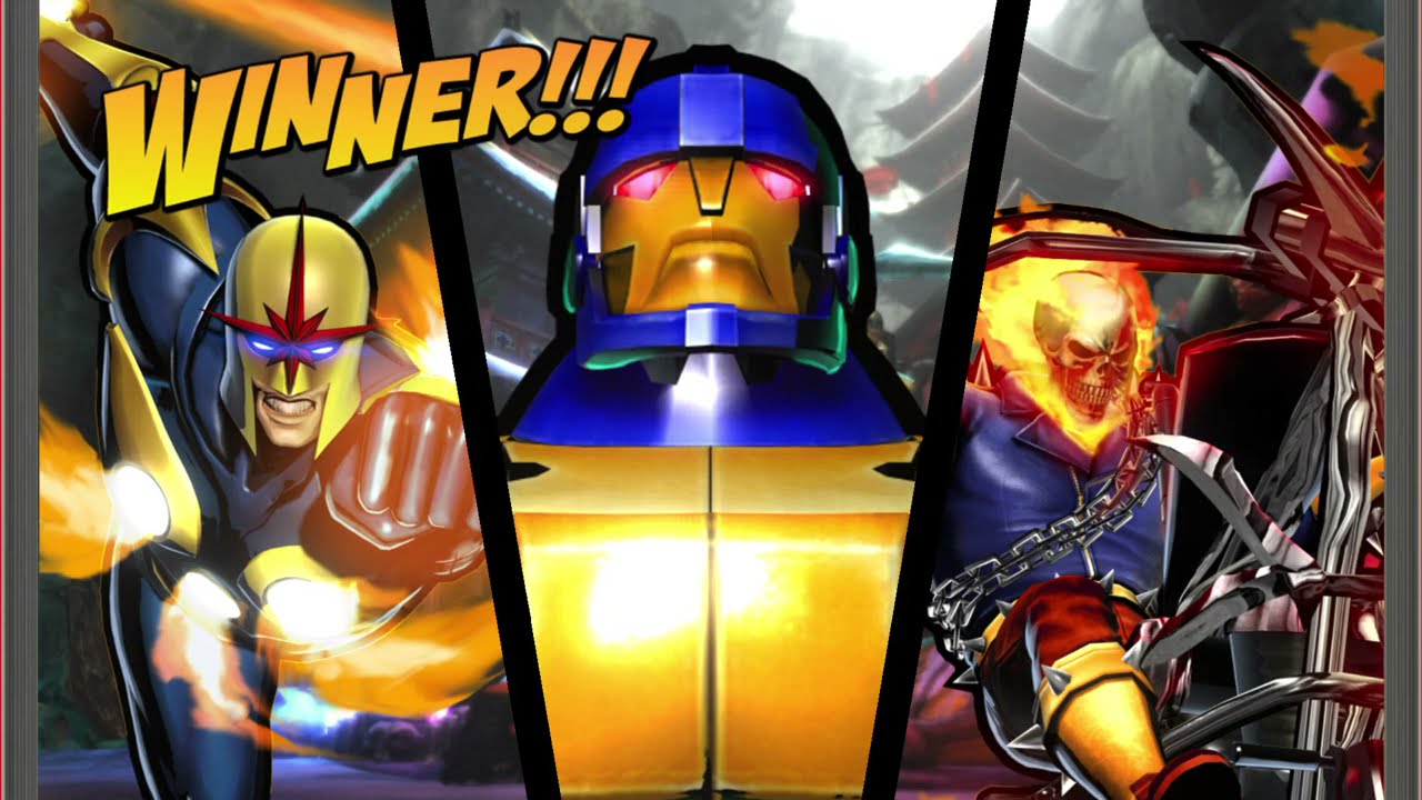Requested ULTIMATE MARVEL VS. CAPCOM 3 Nova/Ghost Rider/Sentinel Arcade Gameplay