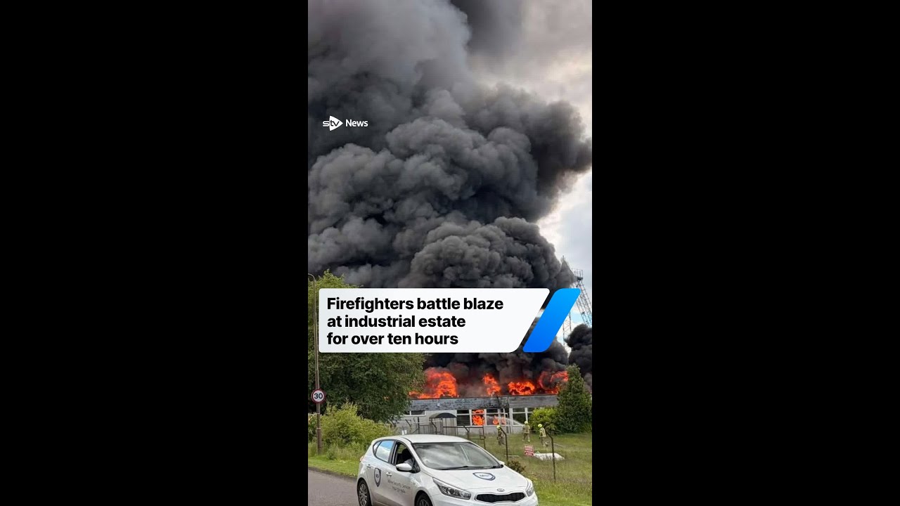 Firefighters battle blaze at  industrial estate in Livingston for over ten hours