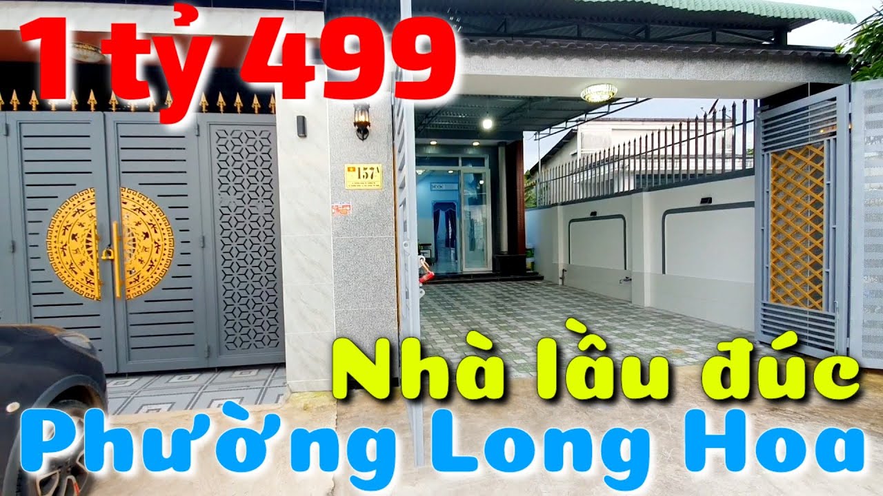 Nhà đẹp giá rẻ 1 tỷ 499 triệu lầu đúc 3 phòng ngủ sân ô tô đường nhựa lớn ở phường Long Hoa Tây Ninh