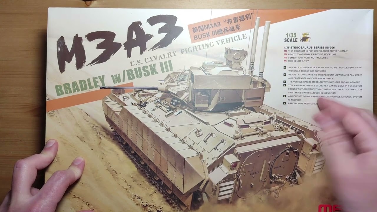 (Обзор на модель) U.S. Cavalry Fighting Vehicle M3A3 Bradley w/BUSK III от MENG арт. SS-006