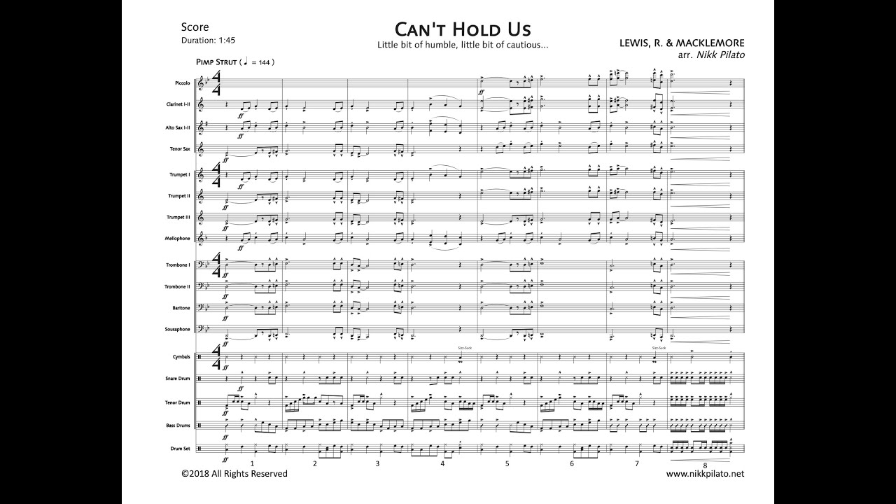 Can't Hold Us - Macklemore & Ryan Lewis (Marching Band Arrangement)