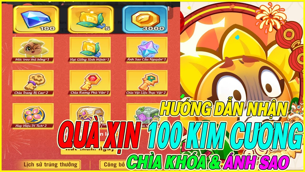 Chiến Tuyến Hướng Dương hướng dẫn nhận 100 kim cương & quà đặc biệt " siêu khủng "