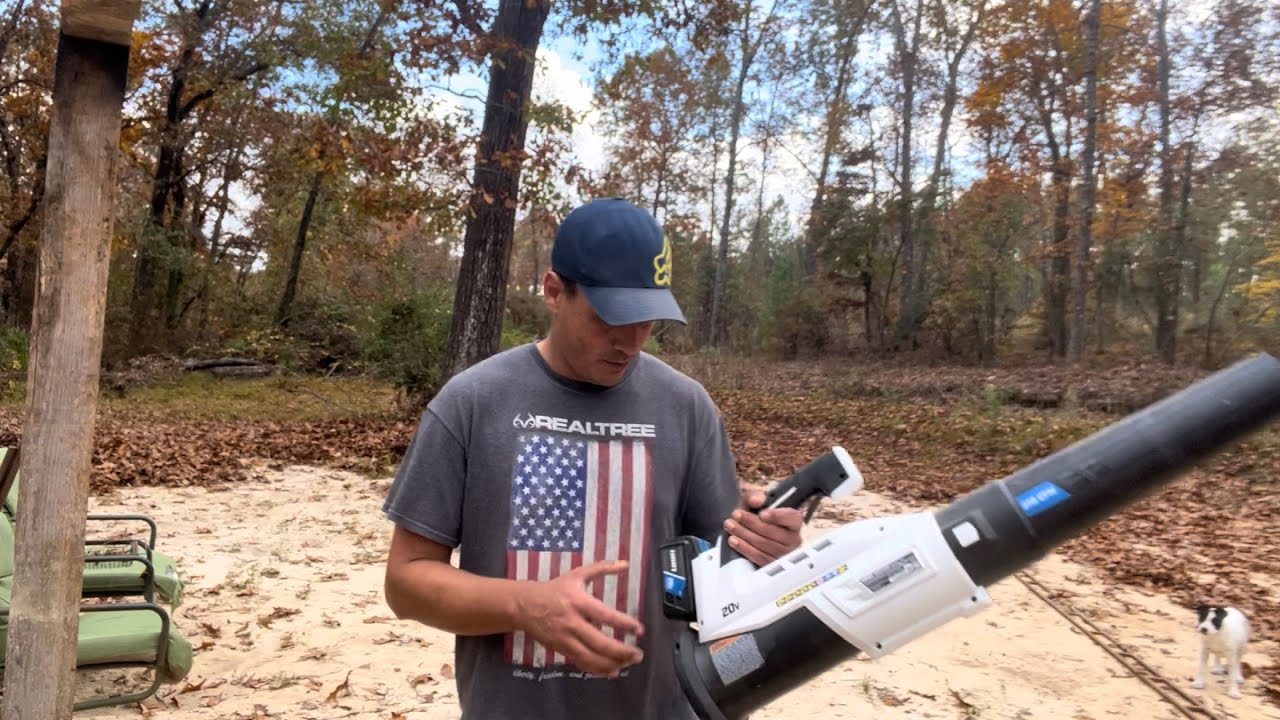Hart 20v leaf blower review and use.