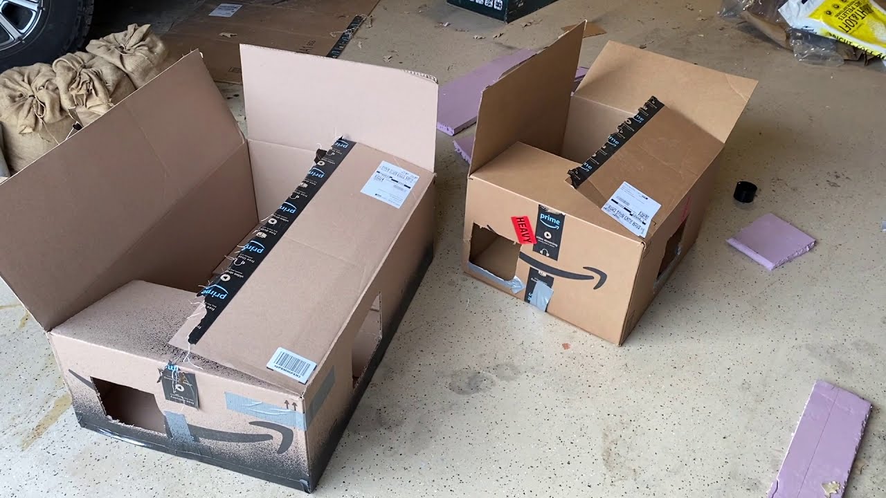 DIY CardboardBox Shelter for outside or feral cat