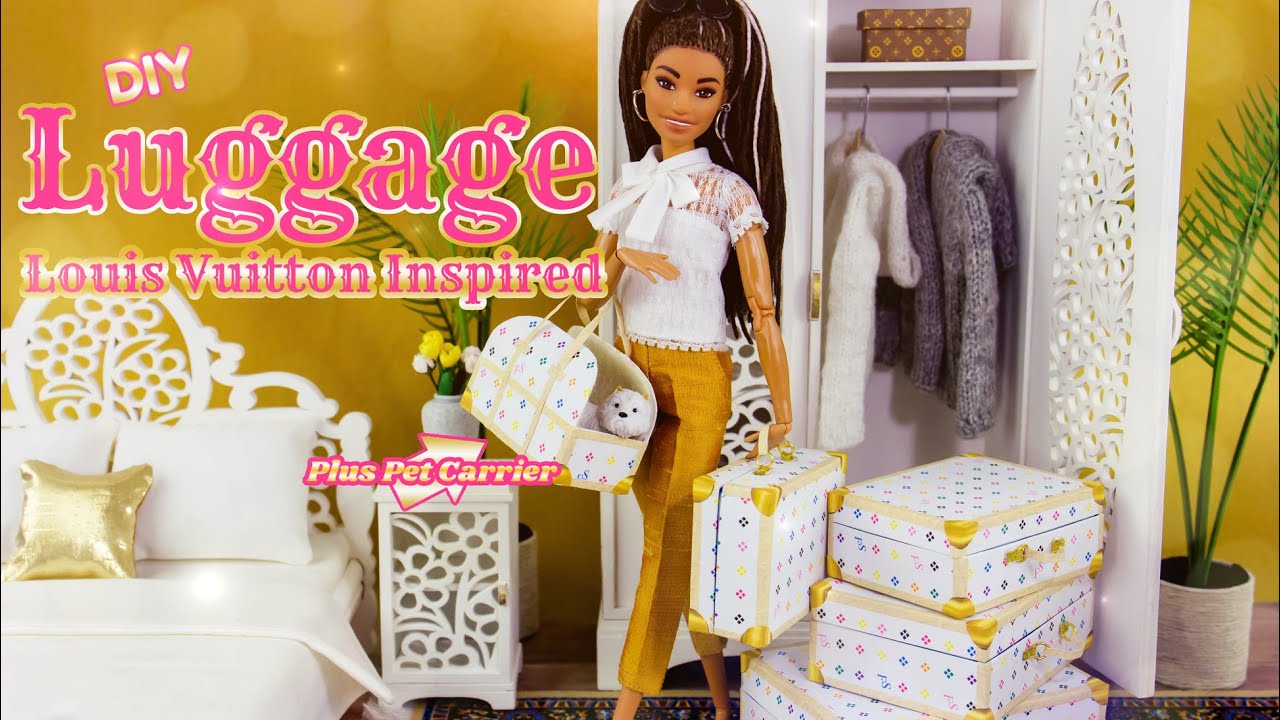 DIY - How to Make: Louis Vuitton inspired Luggage with Pet Carrier