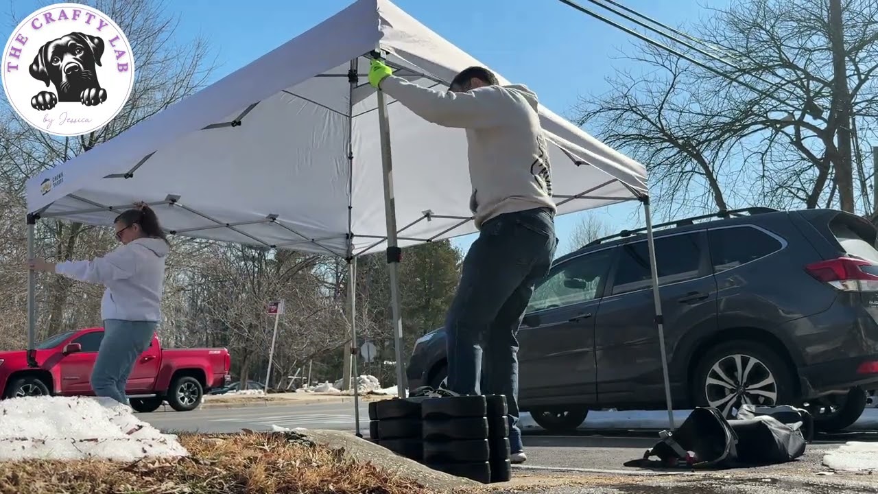 Behind the Scenes at The Crafty Lab - Putting Up the Market Tent for the First Time