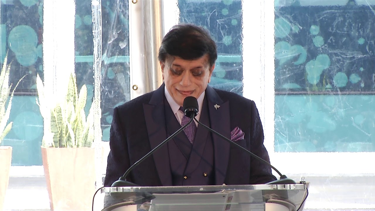 Dr Kiran Patel speaking at NSU Tampa Bay campus inauguration