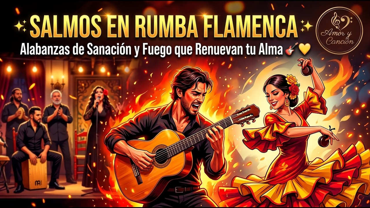 ✨ SALMOS EN RUMBA FLAMENCA | Alabanzas de Sanación y Fuego que Renuevan tu Alma 🎸💛