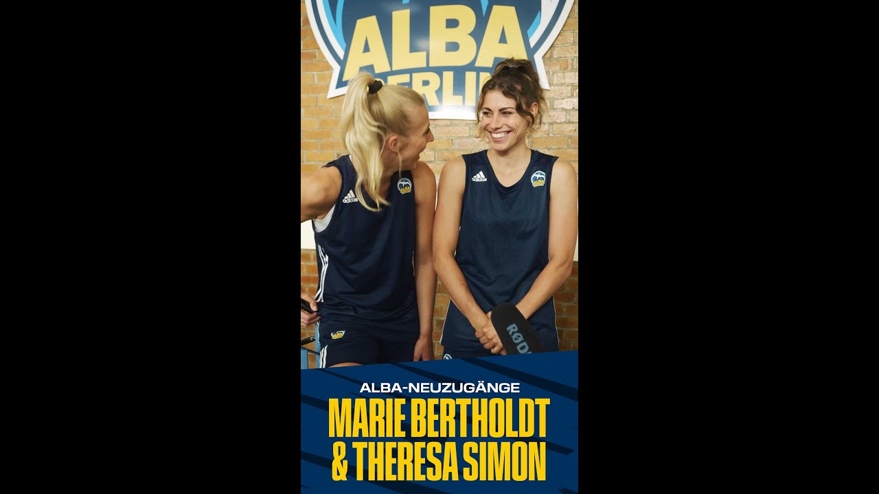 „Hi, wir sind die beiden Neuen von ALBA“: Marie Bertholdt und Theresa Simon stellen sich vor 👉👈
