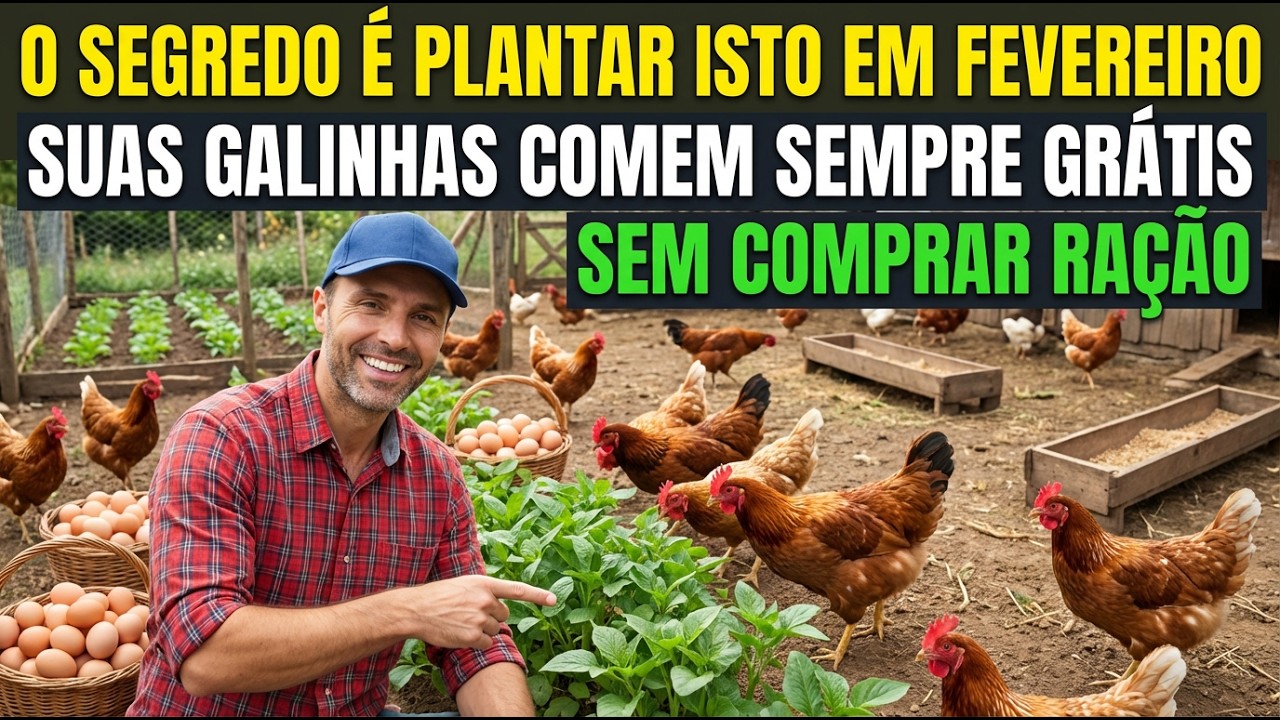 O segredo é plantar isso em fevereiro para que suas galinhas sempre comam de graça
