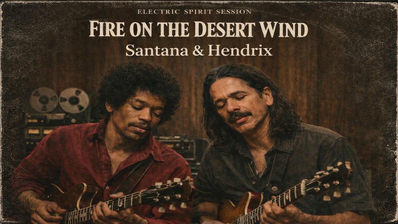 Santana & Hendrix – FIRE ON THE DESERT WIND [ Lost Tape ] Rare Psychedelic Blues Rock Guitar Session