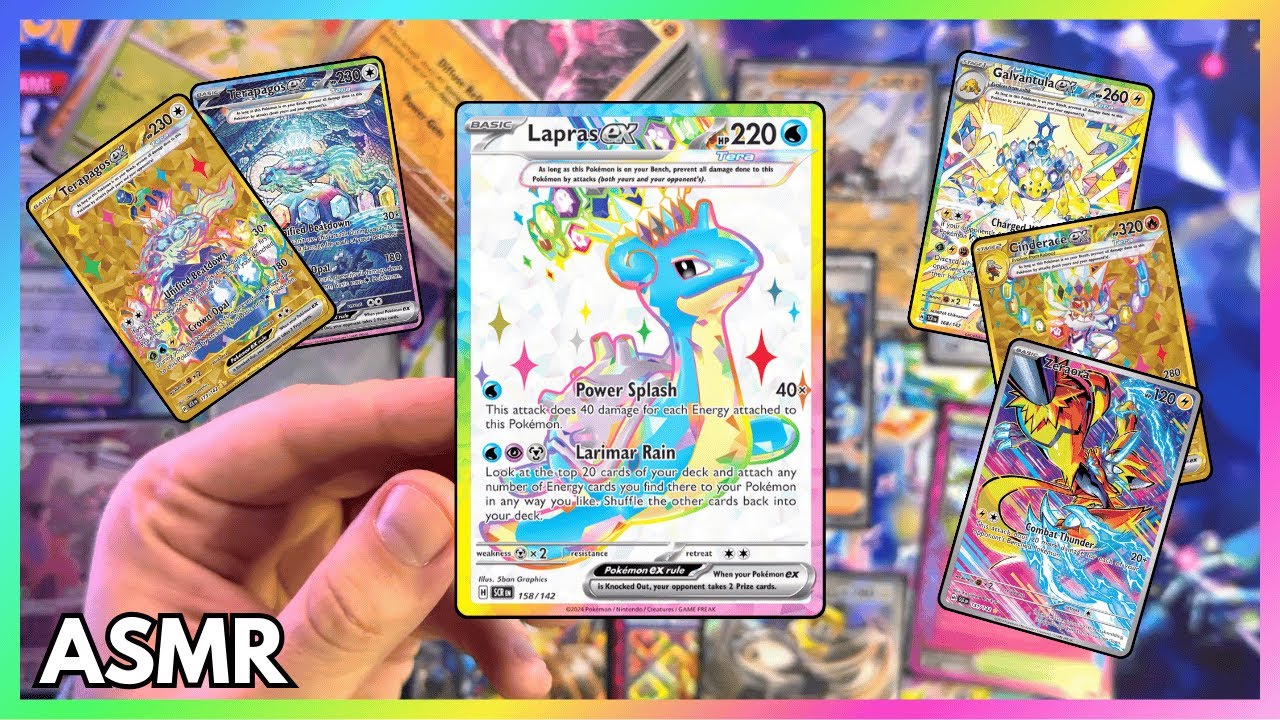 ASMR | Relaxing Stellar Crown Pulls ✨ Pokemon Card Opening for Sleep and Healing