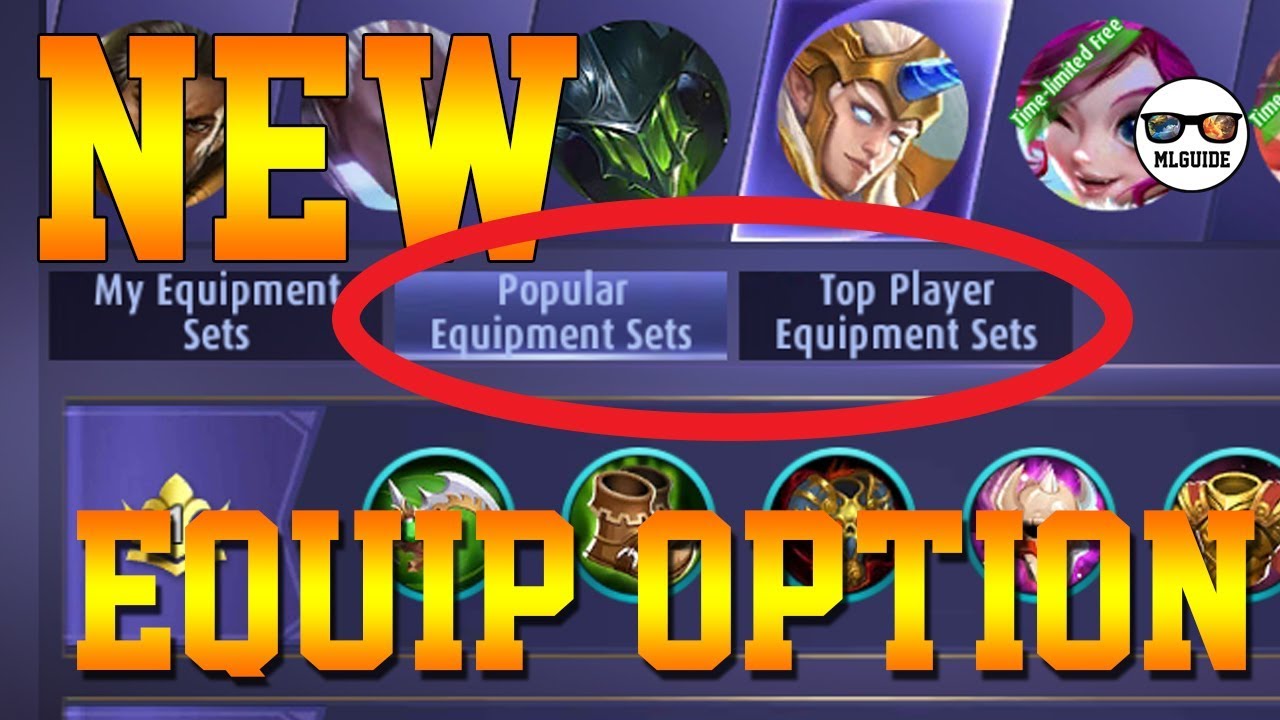 TOP PLAYER EQUIPMENT SETS - Easy Access! - Mobile Legends