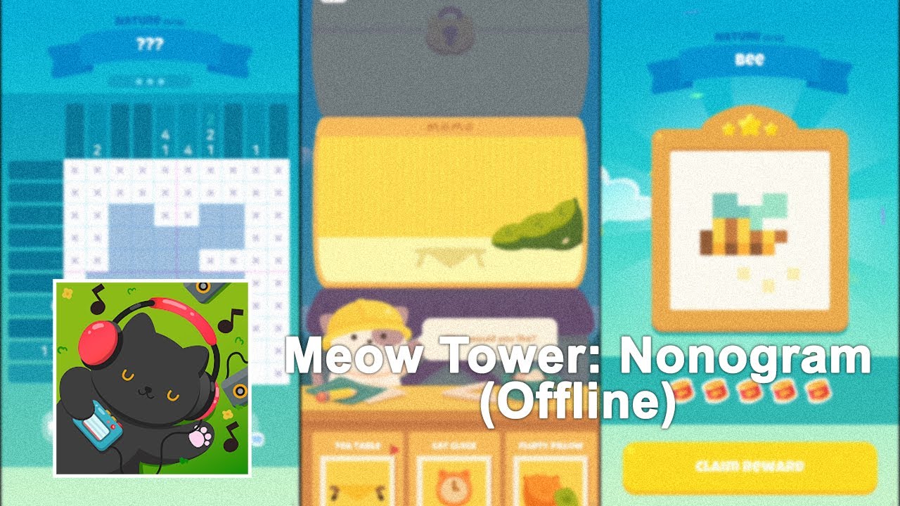 Meow Tower: Nonogram (Offline) | Xjiumi Gameplay