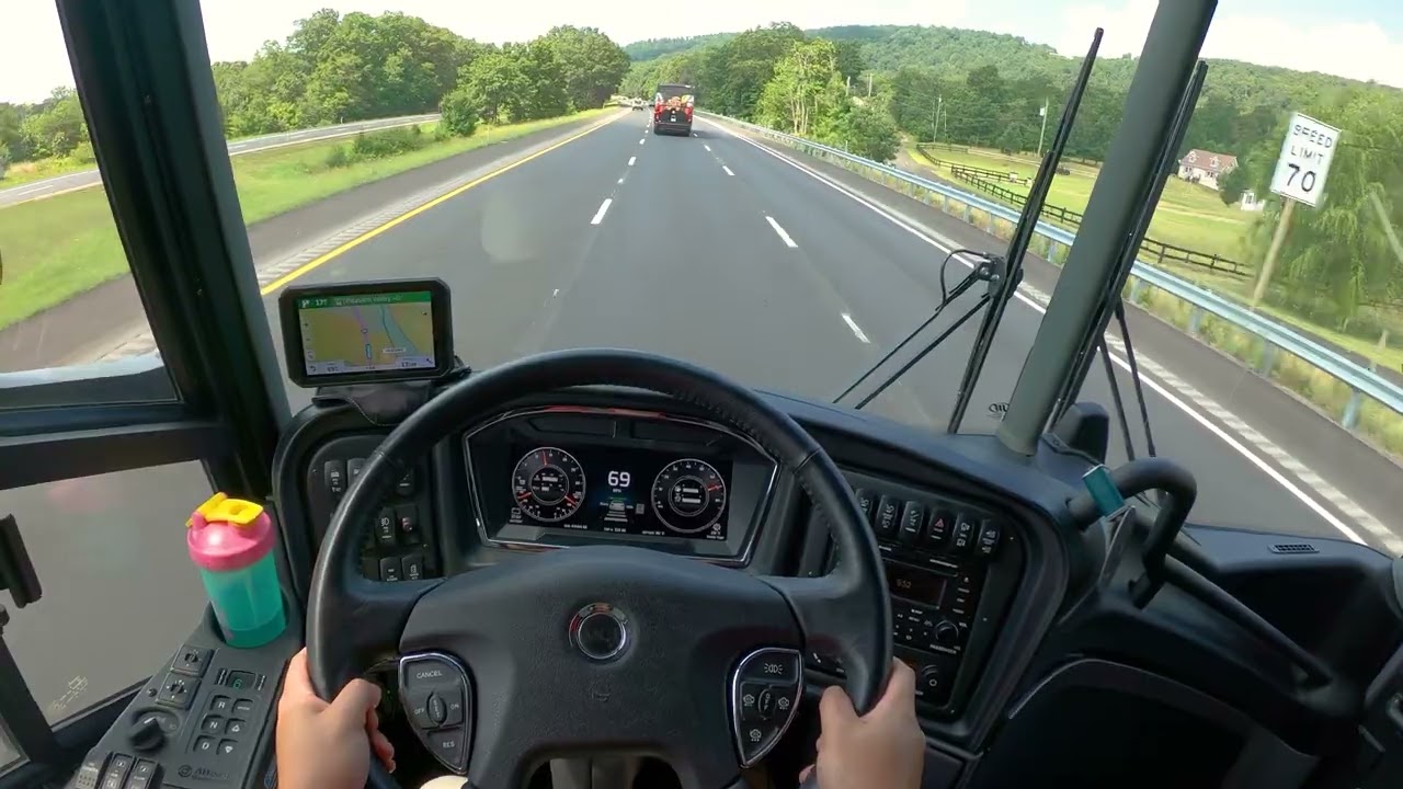POV Bus Drive: Cruising the Hills of I-68 with two MCI J4500s