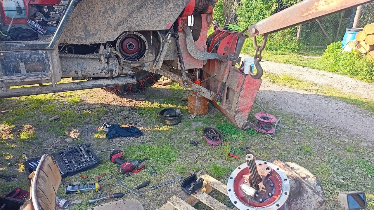 Prasklý zvon portálu+ olejový servis, Zetor 7245@jpforest8882
